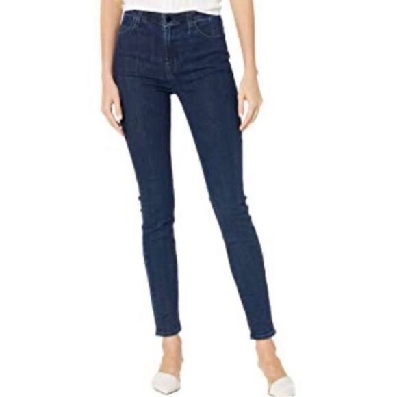 J Brand Dark Wash Darted High Waisted Skinny Jeans size 30 - Picture 1 of 9